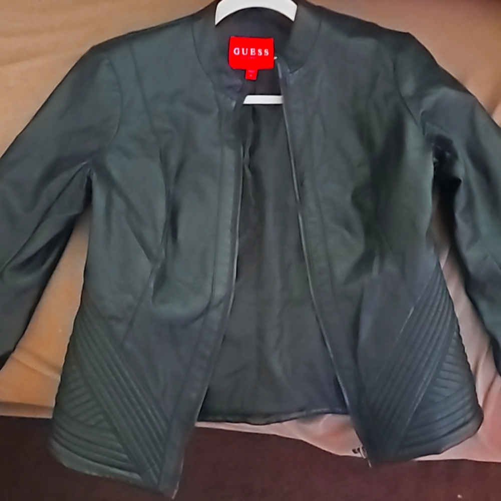 Women's leather  guess jacket
